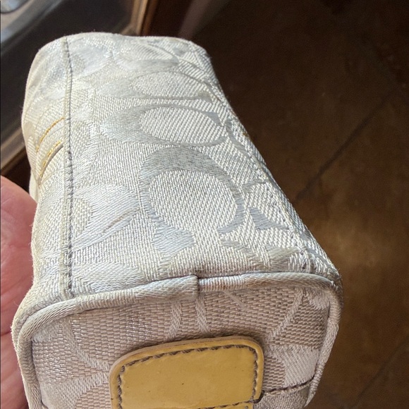 Pre loved Coach Wristlet with Yellow Accents - Picture 11 of 15